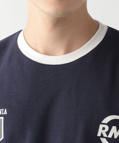 Ridingmania（ライディングマニア）の「【Ridingmania/ライディングマニア】ブランドロゴ/サイクルTシャツ（Tシャツ/カットソー・メンズ・ホワイト/ネイビー・FREE）」の3枚目の写真