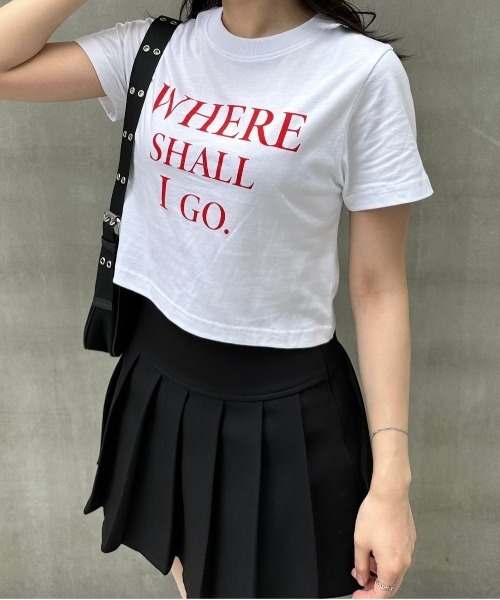 STRAY SHEEP（ストレイシープ）の「[STRAY SHEEP]クロップドTシャツ（Tシャツ/カットソー・レディース・ホワイト系1/ホワイト系2/ホワイト系3/ホワイト系4・FREE）」の5枚目の写真