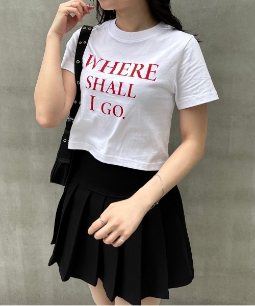 STRAY SHEEP（ストレイシープ）の「[STRAY SHEEP]クロップドTシャツ（Tシャツ/カットソー・レディース・ホワイト系1/ホワイト系2/ホワイト系3/ホワイト系4・FREE）」の6枚目の写真