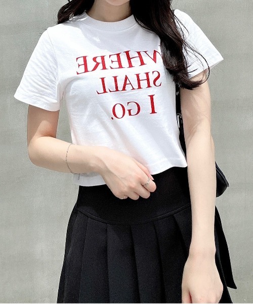 STRAY SHEEP（ストレイシープ）の「[STRAY SHEEP]クロップドTシャツ（Tシャツ/カットソー・レディース・ホワイト系1/ホワイト系2/ホワイト系3/ホワイト系4・FREE）」の8枚目の写真