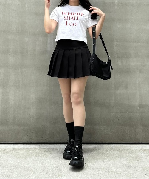 STRAY SHEEP（ストレイシープ）の「[STRAY SHEEP]クロップドTシャツ（Tシャツ/カットソー・レディース・ホワイト系1/ホワイト系2/ホワイト系3/ホワイト系4・FREE）」の12枚目の写真