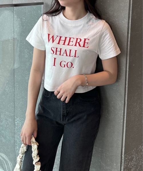 STRAY SHEEP（ストレイシープ）の「[STRAY SHEEP]クロップドTシャツ（Tシャツ/カットソー・レディース・ホワイト系1/ホワイト系2/ホワイト系3/ホワイト系4・FREE）」の13枚目の写真