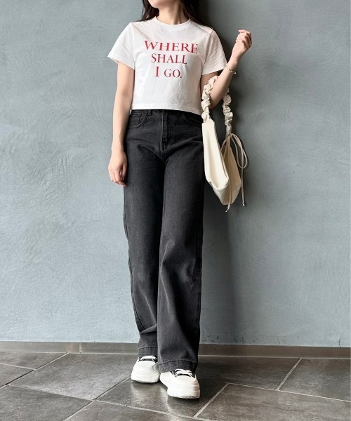 STRAY SHEEP（ストレイシープ）の「[STRAY SHEEP]クロップドTシャツ（Tシャツ/カットソー・レディース・ホワイト系1/ホワイト系2/ホワイト系3/ホワイト系4・FREE）」の15枚目の写真