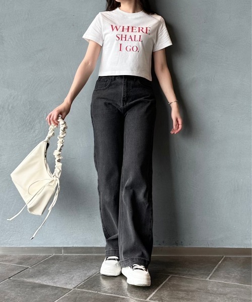 STRAY SHEEP（ストレイシープ）の「[STRAY SHEEP]クロップドTシャツ（Tシャツ/カットソー・レディース・ホワイト系1/ホワイト系2/ホワイト系3/ホワイト系4・FREE）」の17枚目の写真