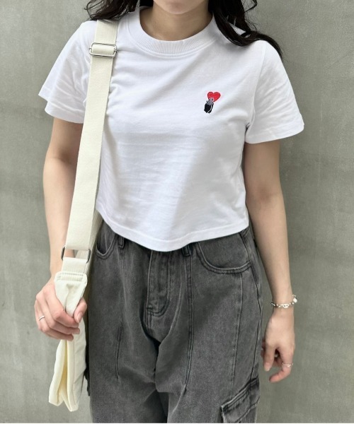 STRAY SHEEP（ストレイシープ）の「[STRAY SHEEP]クロップドTシャツ（Tシャツ/カットソー・レディース・ホワイト系1/ホワイト系2/ホワイト系3/ホワイト系4・FREE）」の18枚目の写真