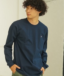 【HANES/ヘインズ】BEEFY ワンポイント ロングTシャツ H8-X40 ビーフィー ロンT ヘビーウェイト ユニセックス コットン100%