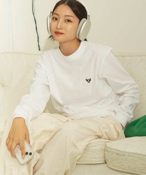 HANES(ヘインズ)の「【HANES/ヘインズ】BEEFY ワンポイント ロングTシャツ H8-X40 ビーフィー ロンT ヘビーウェイト ユニセックス コットン100%(Tシャツ/カットソー・メンズ・ホワイト/ブラック/グレー/ネイビー・X-LARGE/LARGE/MEDIUM/SMALL)」の7枚目の写真