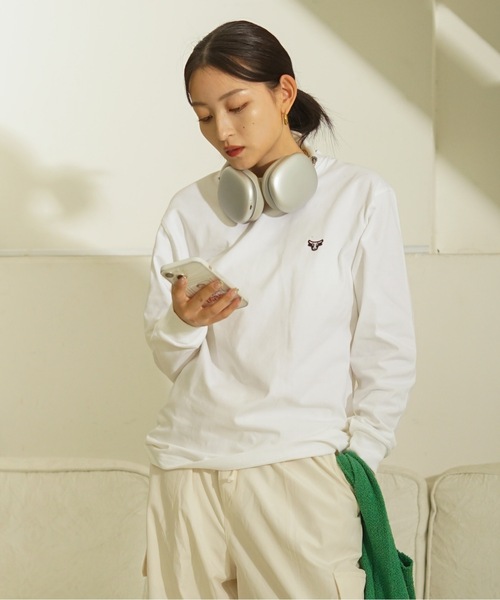 HANES(ヘインズ)の「【HANES/ヘインズ】BEEFY ワンポイント ロングTシャツ H8-X40 ビーフィー ロンT ヘビーウェイト ユニセックス コットン100%(Tシャツ/カットソー・メンズ・ホワイト/ブラック/グレー/ネイビー・X-LARGE/LARGE/MEDIUM/SMALL)」の8枚目の写真