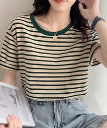 【Un】【it】【Lilamusant(リラミュゾン)】リンガーネックボーダーTee