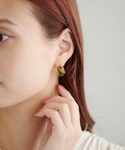 DISCOAT（ディスコート）の「【GOLDY】樹脂カーブピアス（ピアス（両耳用）・レディース・クリア/グリーン・FREE）」の15枚目の写真