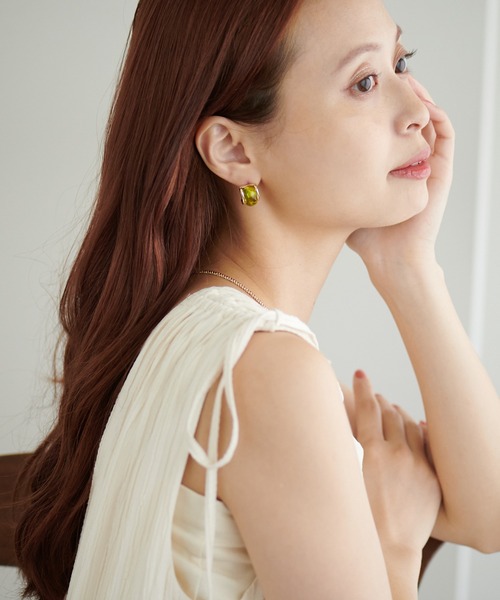 DISCOAT（ディスコート）の「【GOLDY】樹脂カーブピアス（ピアス（両耳用）・レディース・クリア/グリーン・FREE）」の18枚目の写真