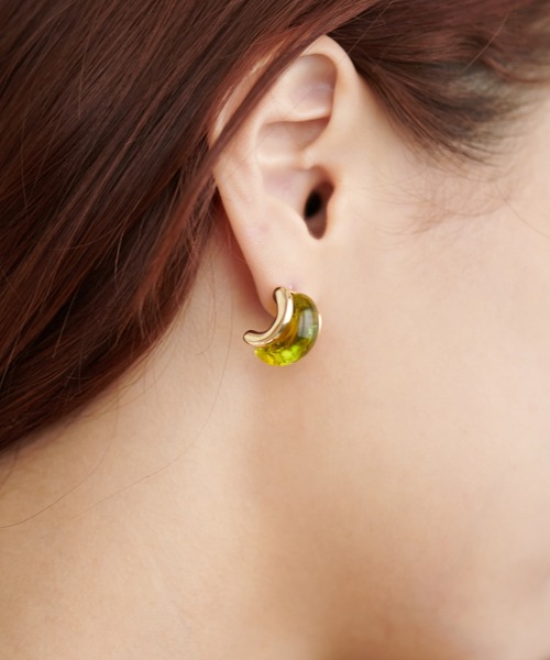 DISCOAT（ディスコート）の「【GOLDY】樹脂カーブピアス（ピアス（両耳用）・レディース・クリア/グリーン・FREE）」の14枚目の写真