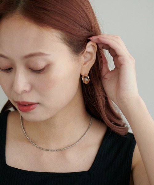 DISCOAT（ディスコート）の「【GOLDY】樹脂カーブピアス（ピアス（両耳用）・レディース・クリア/グリーン・FREE）」の11枚目の写真