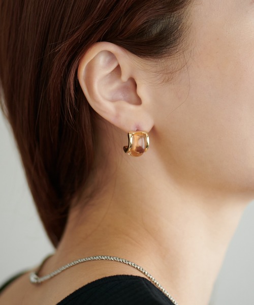 DISCOAT（ディスコート）の「【GOLDY】樹脂カーブピアス（ピアス（両耳用）・レディース・クリア/グリーン・FREE）」の7枚目の写真