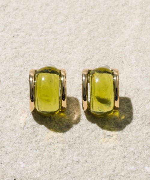 DISCOAT（ディスコート）の「【GOLDY】樹脂カーブピアス（ピアス（両耳用）・レディース・クリア/グリーン・FREE）」の6枚目の写真