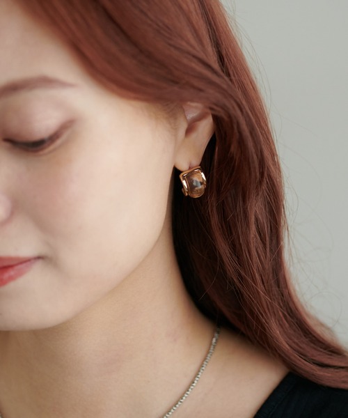 DISCOAT（ディスコート）の「【GOLDY】樹脂カーブピアス（ピアス（両耳用）・レディース・クリア/グリーン・FREE）」の10枚目の写真