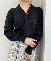 alotta | カシミヤタッチボウタイリブニット(ニット/セーター)