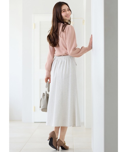 alotta（アロッタ）の「カシミヤタッチボウタイリブニット（ニット/セーター・レディース・モカ/ネイビー/ライトブルー/ベビーピンク・3L/LL/L/M）」の22枚目の写真