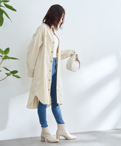 Lee(リー)の「Lee/リー【コーデュロイ】ロコワンピース(シャツワンピース・レディース・オリーブ/アイボリー・SMALL/MEDIUM)」の18枚目の写真