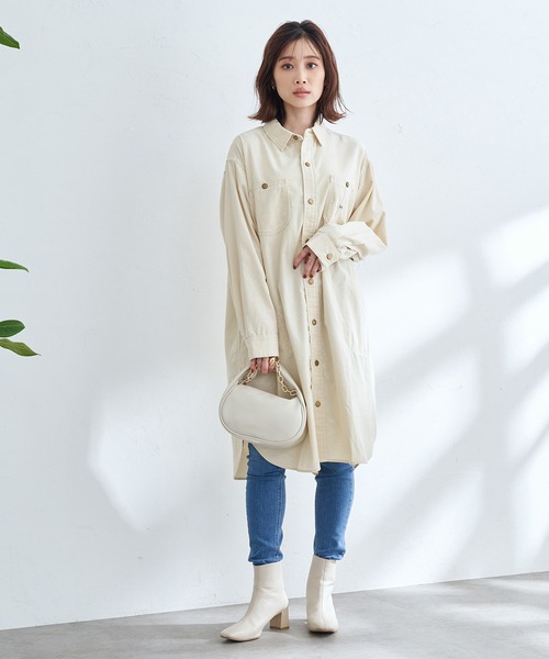 Lee(リー)の「Lee/リー【コーデュロイ】ロコワンピース(シャツワンピース・レディース・オリーブ/アイボリー・SMALL/MEDIUM)」の20枚目の写真
