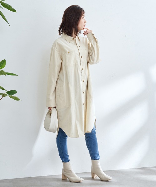 Lee(リー)の「Lee/リー【コーデュロイ】ロコワンピース(シャツワンピース・レディース・オリーブ/アイボリー・SMALL/MEDIUM)」の21枚目の写真