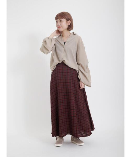 Samansa Mos2(サマンサ モスモス)の「柄アソートスカート(スカート・レディース・グレー/ブラック/カーキ/ボルドー・F)」の15枚目の写真