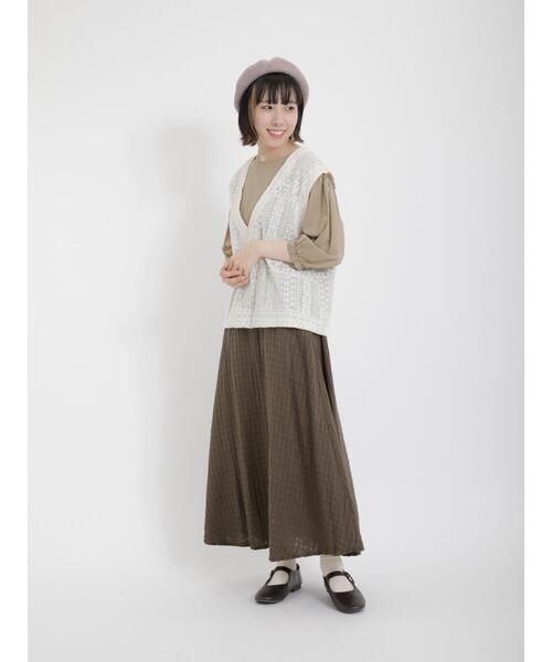 Samansa Mos2(サマンサ モスモス)の「柄アソートスカート(スカート・レディース・グレー/ブラック/カーキ/ボルドー・F)」の18枚目の写真