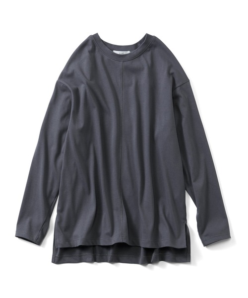IEDIT(イディット)の「IEDIT 汗じみ軽減加工素材のゆるシルエットデザイントップス(Tシャツ/カットソー・レディース・グリーン/ブルー/グレー・X-LARGE/LARGE/MEDIUM/XX-LARGE/SMALL)」の9枚目の写真