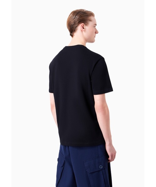 EMPORIO ARMANI(エンポリオアルマーニ)の「【エンポリオ アルマーニ】ASV Capsule Tシャツ アメリカンオーガニックジャージー製(Tシャツ/カットソー・メンズ・アイボリー/ネイビー×ホワイト・LARGE/MEDIUM/SMALL)」の9枚目の写真