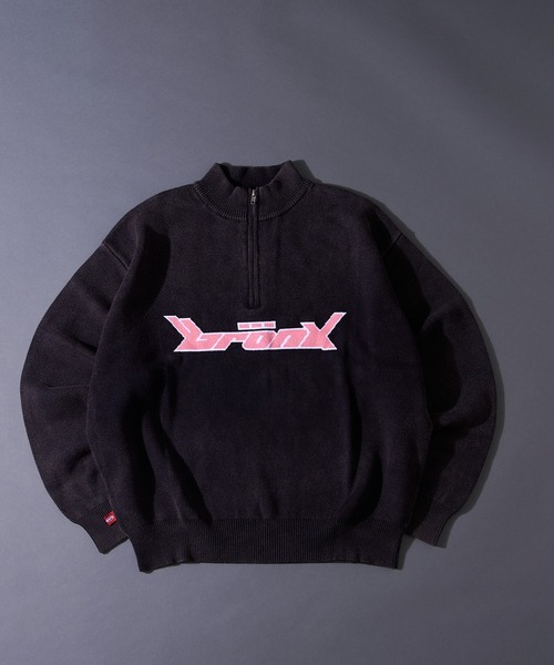 WHO'S WHO gallery（フーズフーギャラリー）の「《新色追加》【KOOKY'N/クーキー】BRONXハーフジップジャガードニット（ニット/セーター・レディース・ネイビー/ライトグレー/ブラック/チャコールグレー/アイボリー/ライトグレー系/グレー系その他・FREE）」の18枚目の写真