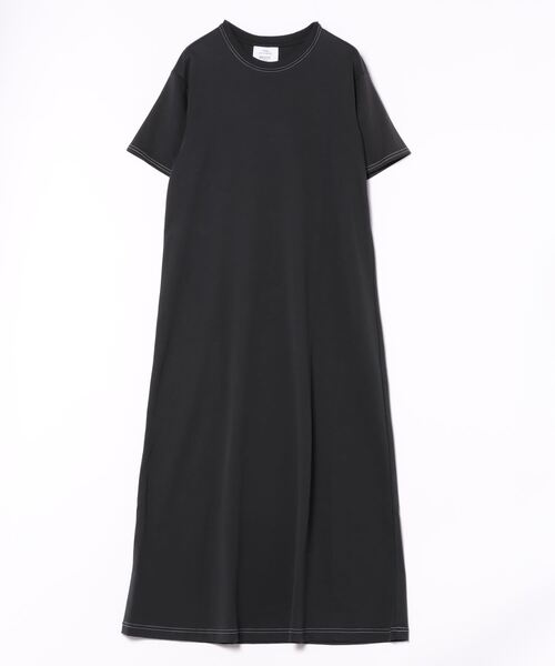 BASICKS（ベイシックス）の「BASICKS Super Fine Organic T-Dress B-0010W（ワンピース・レディース・ブラック/ベージュ・SMALL/MEDIUM）」の2枚目の写真