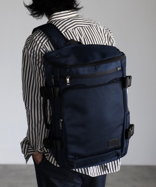 グッシオウォーモ】BOX型3WAYリュック ビジネス 通勤通学（バック