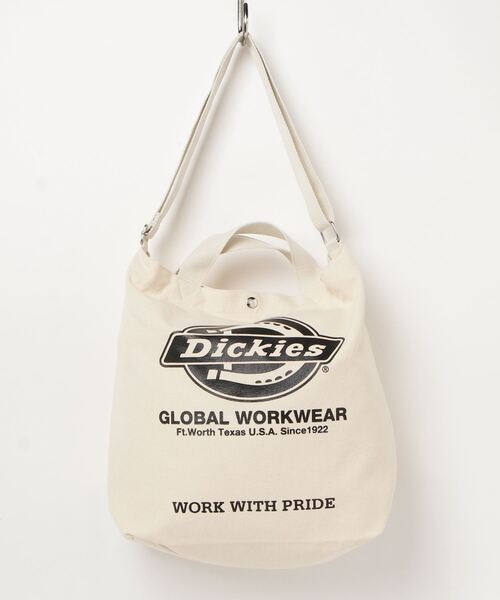 Dickies（ディッキーズ）の「ディッキーズロゴ TC キャンバス 2WAY ショルダートートバッグ（トートバッグ・メンズ・オフホワイト/ホワイト系その他/ホワイト系その他2・ONE SIZE）」の3枚目の写真