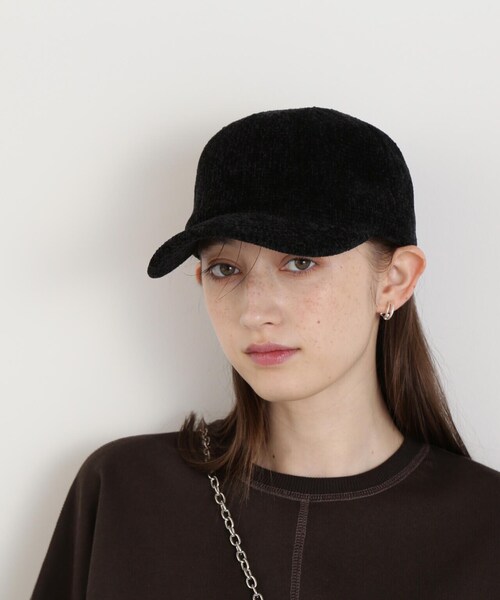 N.（N. Natural Beauty Basic）（エヌエヌナチュラルビューティーベーシック）の「モールキャップ（キャップ・レディース・ブラック/ベージュ・FREE）」の2枚目の写真