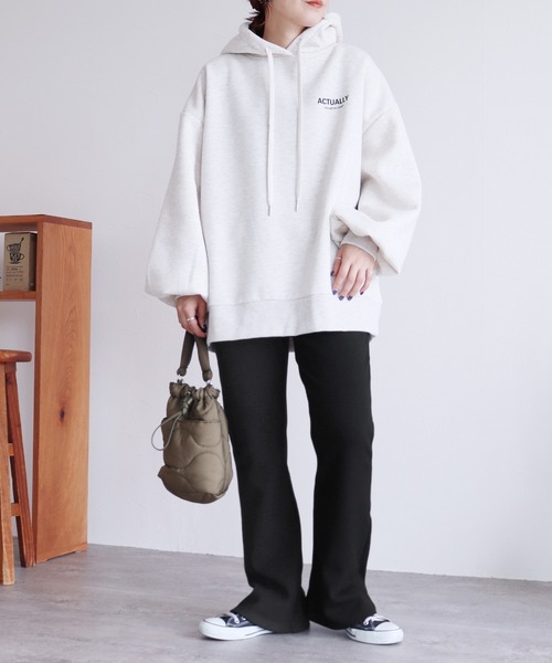 reca(レカ)の「裏起毛ボンディングフレアパンツ(その他パンツ・レディース・オリーブ/ブラック/チャコールグレー・FREE)」の7枚目の写真