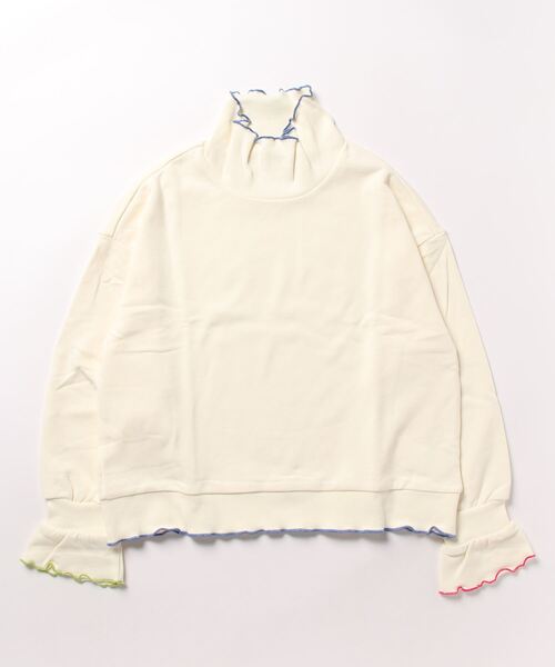 unica(ユニカ)の「配色メローハイネックトレーナー ladies(Tシャツ/カットソー・レディース・オフホワイト/ネイビー・FREE)」の6枚目の写真