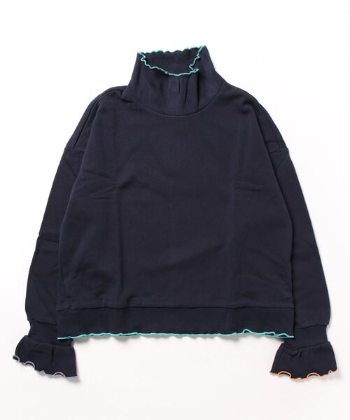 unica(ユニカ)の「配色メローハイネックトレーナー ladies(Tシャツ/カットソー・レディース・オフホワイト/ネイビー・FREE)」の7枚目の写真