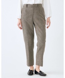 SUIT SELECT（スーツセレクト）の「【セットアップ対応】【すぐ着られるパンツ裾上げ済仕様】【ストレッチ】ハイウエスト・ゆるテーパードパンツ/ハウンドトゥース（スーツパンツ）」
