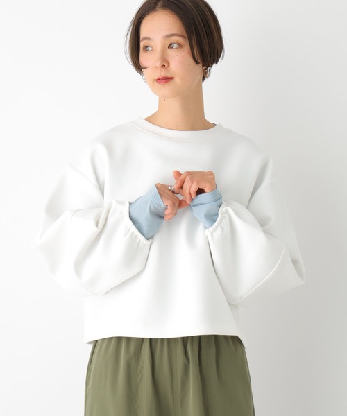 LEPSIM(レプシィム)の「ランタン長袖プルオーバー 979144(Tシャツ/カットソー・レディース・グレー/オフホワイト/ライトグレー/ライトグリーン・FREE)」の2枚目の写真