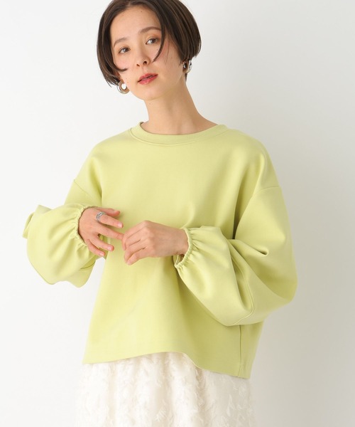 LEPSIM(レプシィム)の「ランタン長袖プルオーバー 979144(Tシャツ/カットソー・レディース・グレー/オフホワイト/ライトグレー/ライトグリーン・FREE)」の4枚目の写真