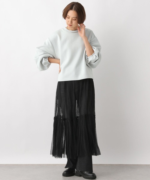 LEPSIM(レプシィム)の「ランタン長袖プルオーバー 979144(Tシャツ/カットソー・レディース・グレー/オフホワイト/ライトグレー/ライトグリーン・FREE)」の12枚目の写真