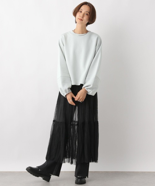 LEPSIM(レプシィム)の「ランタン長袖プルオーバー 979144(Tシャツ/カットソー・レディース・グレー/オフホワイト/ライトグレー/ライトグリーン・FREE)」の13枚目の写真