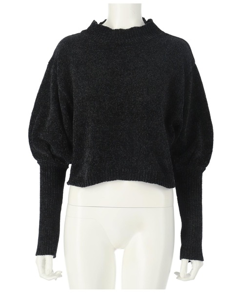 LATINA（ラティーナ）の「ロングカフスモールニットトップス（ニット/セーター・レディース・ワイン/パープル/ブラック・FREE）」の9枚目の写真