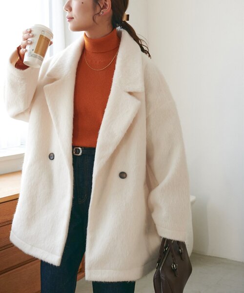 ★11/6更新★本日限定価格‼️kolor ダテーラードジャケット rienda | 【岡崎紗絵さん着用アイテム】ダブルブレストテーラード