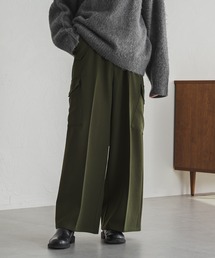 WIDE STRAIGHT MILITARY SLACKS/ワイドストレートミリタリースラックス