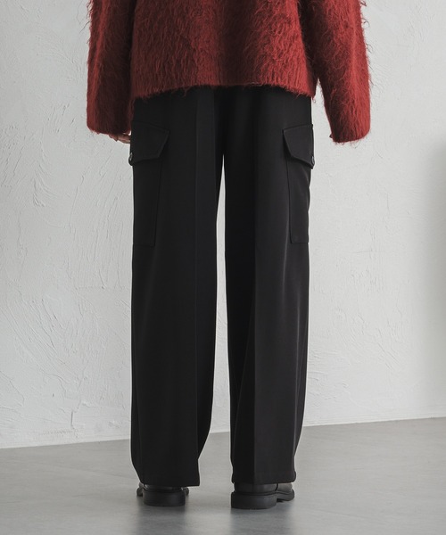 selle glant（セレグランテ）の「WIDE STRAIGHT MILITARY SLACKS/ワイドストレートミリタリースラックス（スラックス・メンズ・ブラック/カーキ・SMALL/MEDIUM/LARGE）」の4枚目の写真