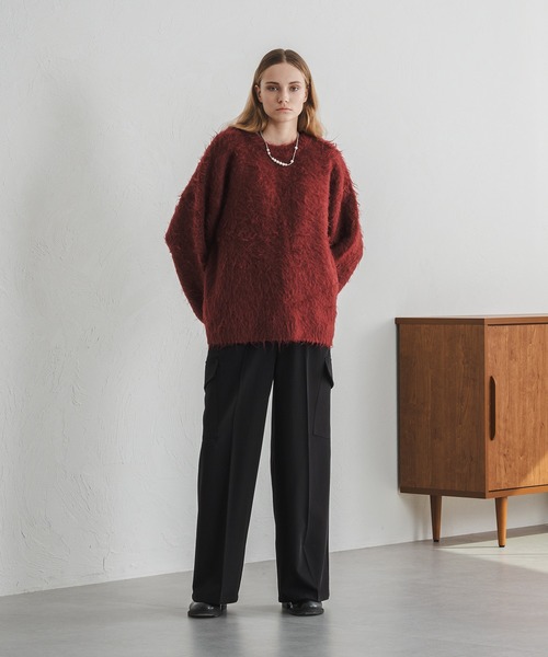 selle glant（セレグランテ）の「WIDE STRAIGHT MILITARY SLACKS/ワイドストレートミリタリースラックス（スラックス・メンズ・ブラック/カーキ・SMALL/MEDIUM/LARGE）」の6枚目の写真