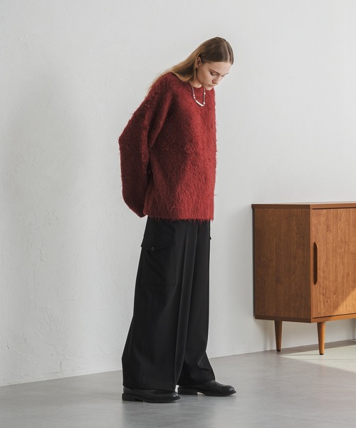 selle glant（セレグランテ）の「WIDE STRAIGHT MILITARY SLACKS/ワイドストレートミリタリースラックス（スラックス・メンズ・ブラック/カーキ・SMALL/MEDIUM/LARGE）」の7枚目の写真