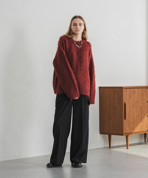 selle glant（セレグランテ）の「WIDE STRAIGHT MILITARY SLACKS/ワイドストレートミリタリースラックス（スラックス・メンズ・ブラック/カーキ・SMALL/MEDIUM/LARGE）」の8枚目の写真