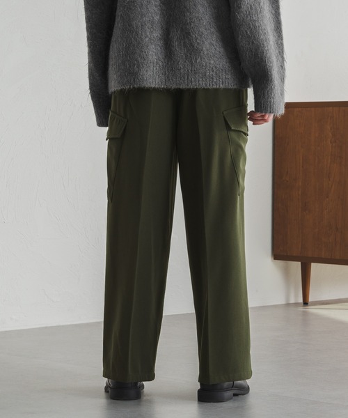 selle glant（セレグランテ）の「WIDE STRAIGHT MILITARY SLACKS/ワイドストレートミリタリースラックス（スラックス・メンズ・ブラック/カーキ・SMALL/MEDIUM/LARGE）」の13枚目の写真